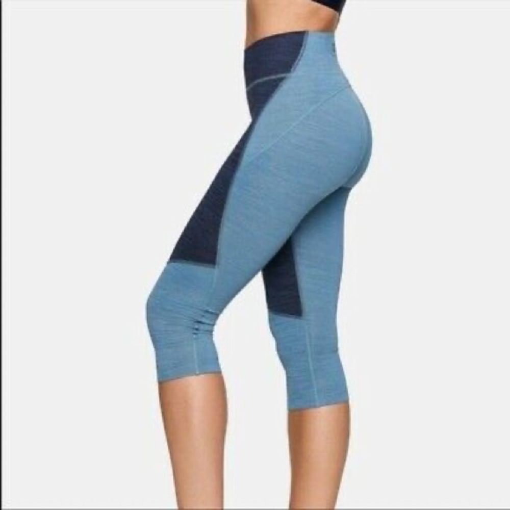 Outdoor Voices Tech Sweat Two Tone Cropped Leggings